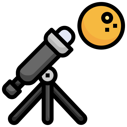 telescopio icono gratis