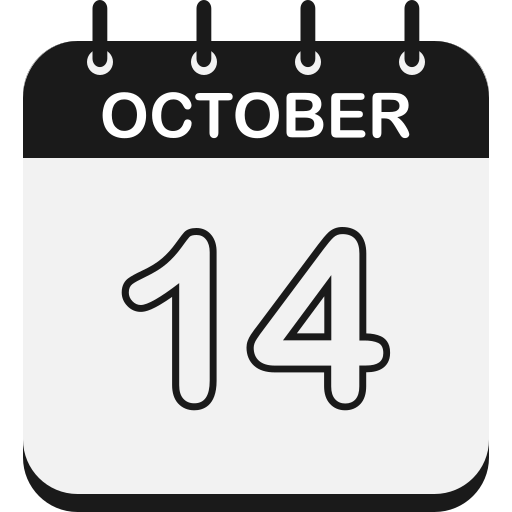 14 de octubre icono gratis