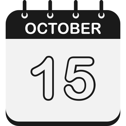 15 de octubre icono gratis