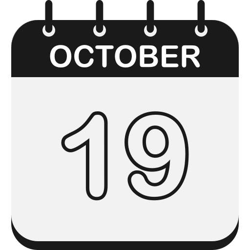 19 de octubre icono gratis