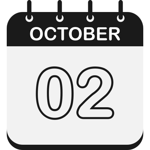 2 de octubre icono gratis