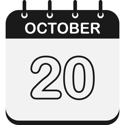 20 de octubre icono gratis