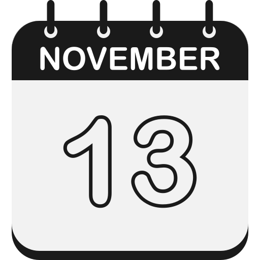 13 de noviembre icono gratis