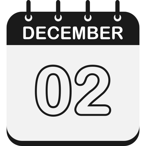 2 de diciembre icono gratis