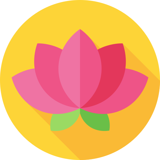 Lotus flower Flat Circular Flat icon