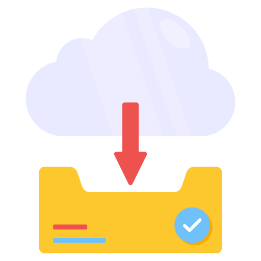 descarga en la nube icono gratis