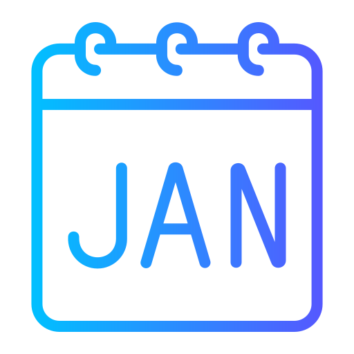 January Generic gradient outline icon