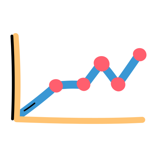 gráfico de líneas icono gratis