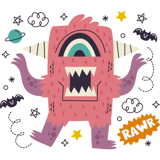 monstruo gratis sticker