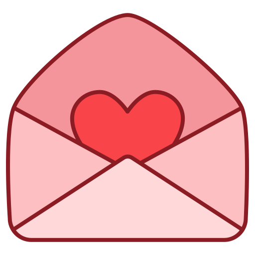 carta de amor icono gratis