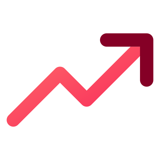 tendencia icono gratis