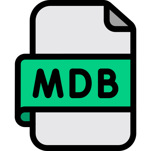 Mdb file Generic color lineal-color icon