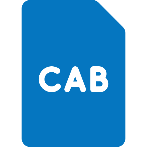 Cab File Generic Color Fill Icon