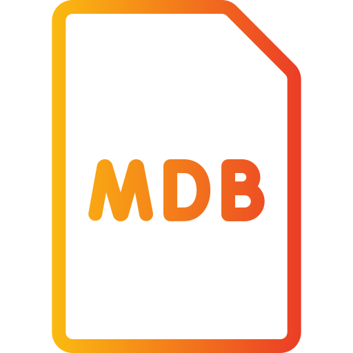 Mdb file Generic gradient outline icon