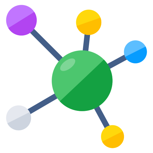 Molecule Generic color fill icon