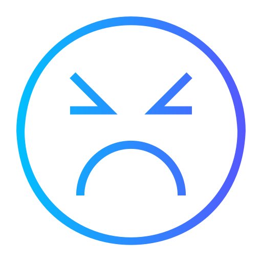 Angry Generic gradient outline icon