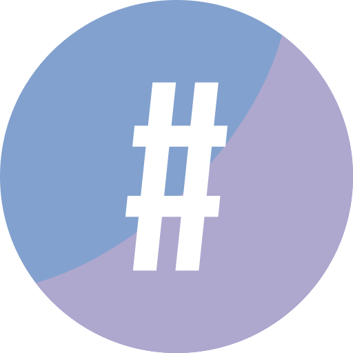 Hash key Generic color fill icon