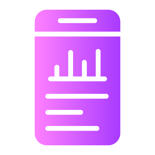 analítica móvil icono gratis
