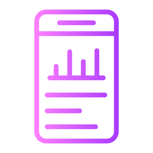 analítica móvil icono gratis