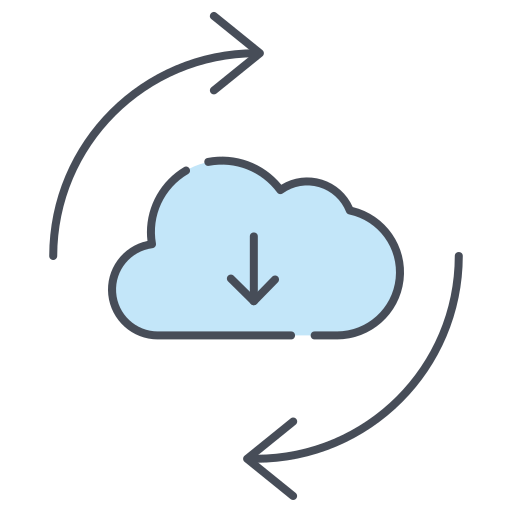 datos en la nube icono gratis