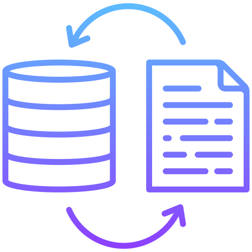 Transformación de datos icono gratis