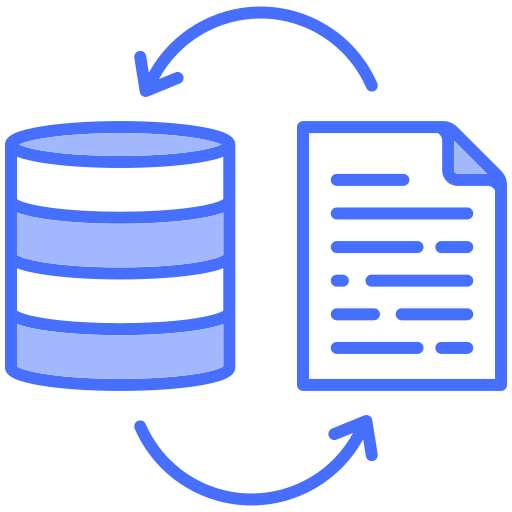 Transformación de datos icono gratis