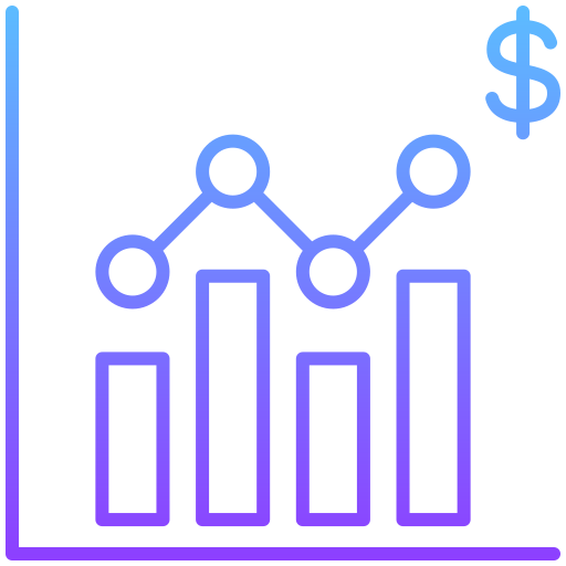 Stock Market Icon Generic Gradient Outline