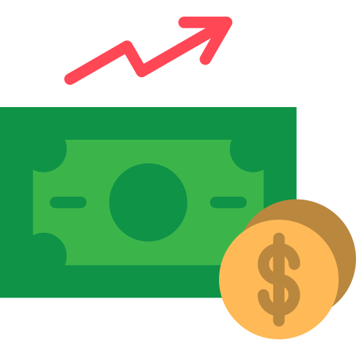 Lucro financeiro grátis ícone