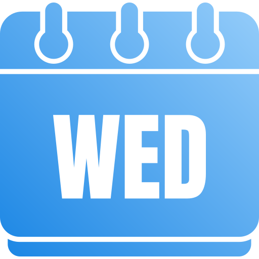 Wednesday - Free time and date icons