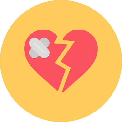 corazón roto icono gratis