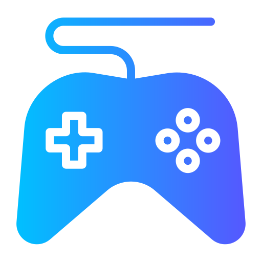 Blue Ninja Gaming With Joystick Logo Icon PNG Transparent