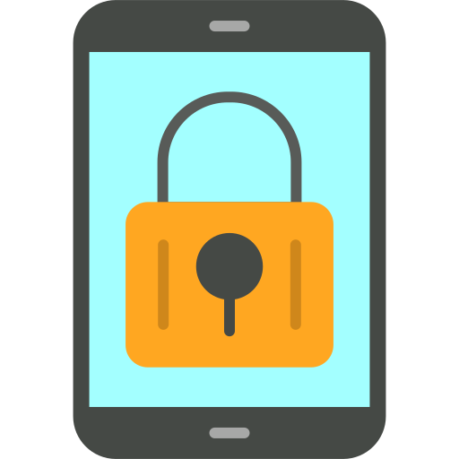 seguridad móvil icono gratis