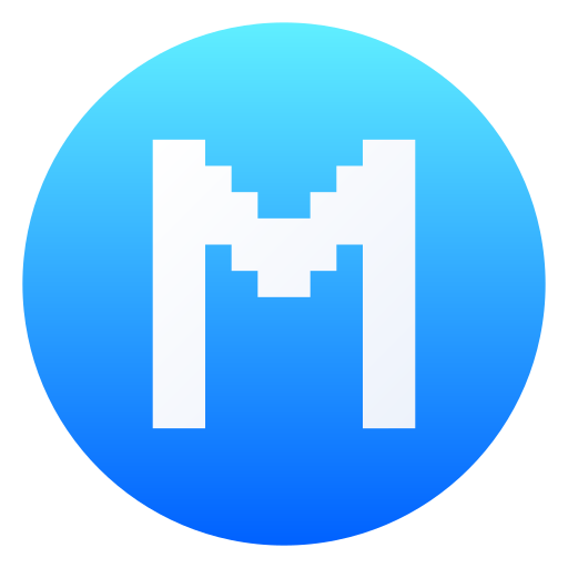 Letter m Generic gradient fill icon