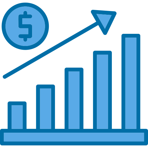 gráfico de crecimiento icono gratis