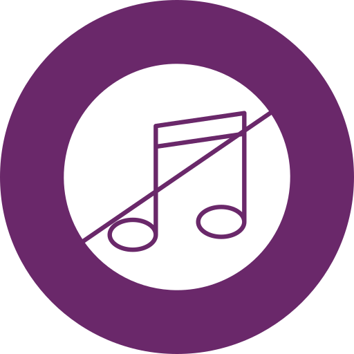 pas de musique Icône gratuit