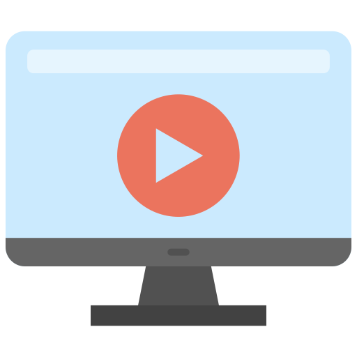 Video player Generic color fill icon