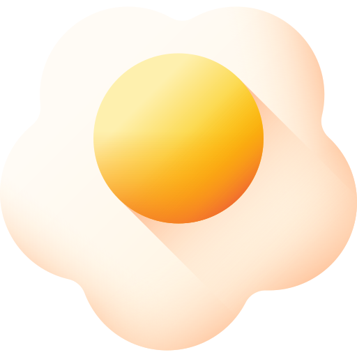 3D sunny side up eggs PNG, SVG