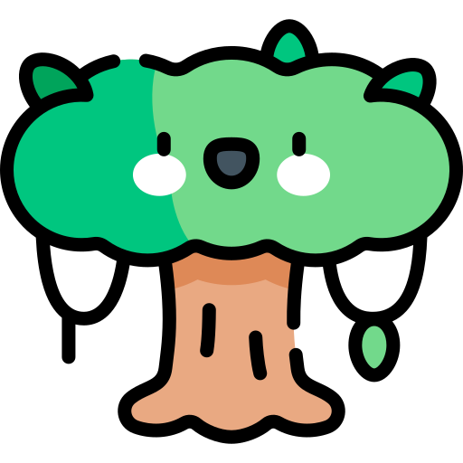 Tree Kawaii Lineal color icon