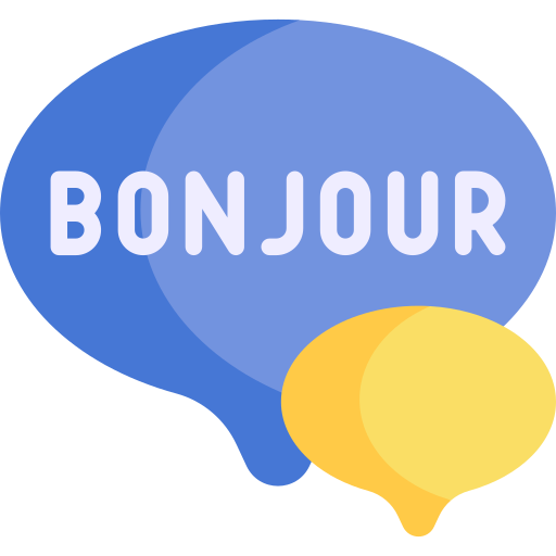 Bonjour Kawaii Flat icon