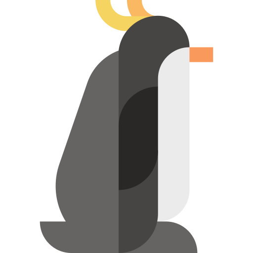 Crested Penguin Basic Straight Flat Icon 0084