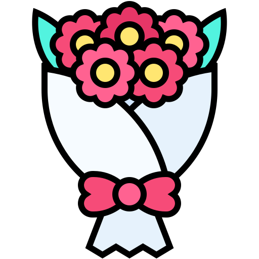 ramo de flores icono gratis