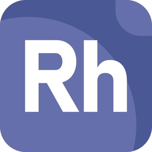 Square Shape Rh Initial Luxury Png Logo, Unique Png RH Logo, 44% OFF