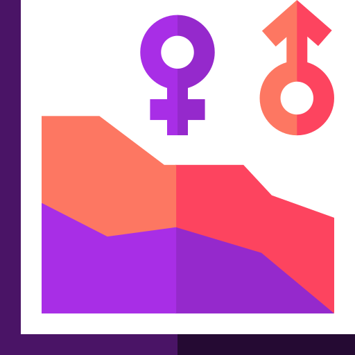 Gender Pay Gap Basic Straight Flat Icon