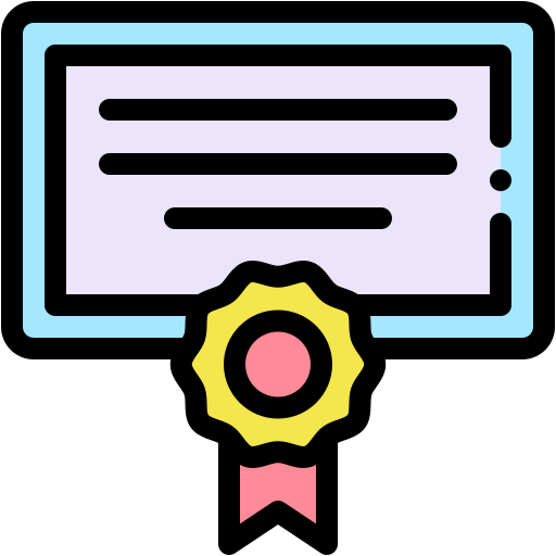 Certificate free icon