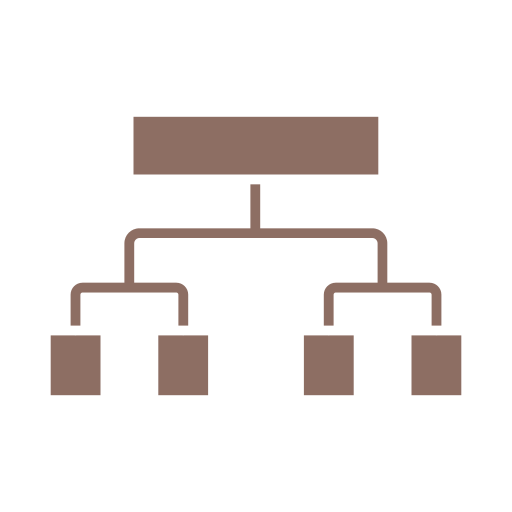 estructura jerarquica icono gratis