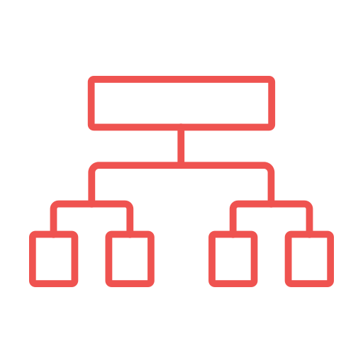 estructura jerarquica icono gratis