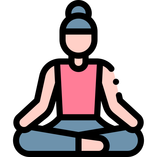 Yoga Detailed Rounded Lineal color icon