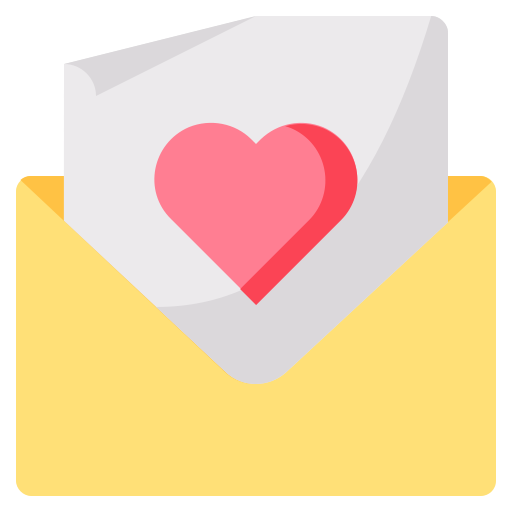 carta de amor icono gratis