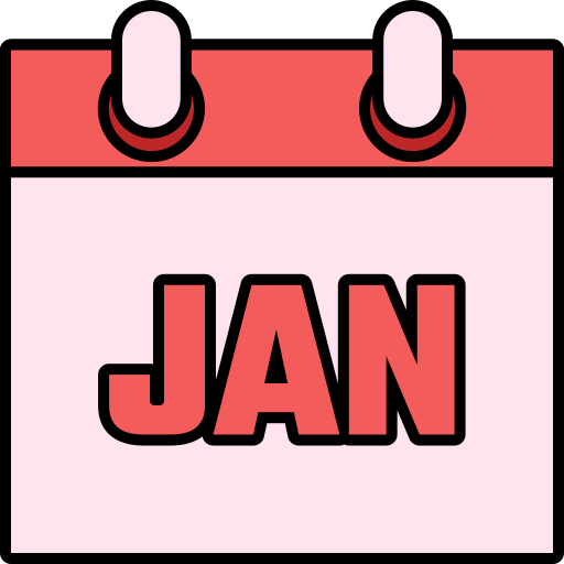 January Generic color lineal-color icon