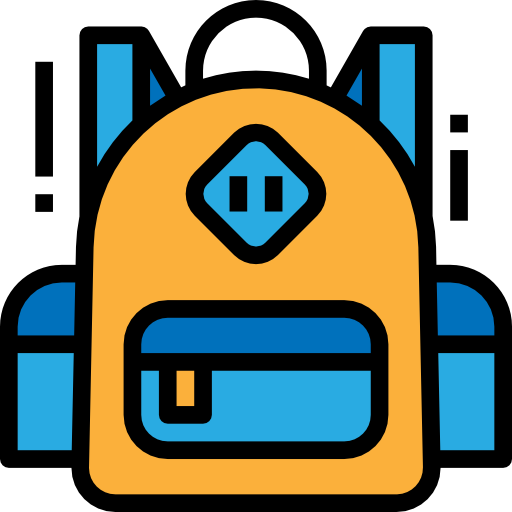 bolsa para la escuela icono gratis